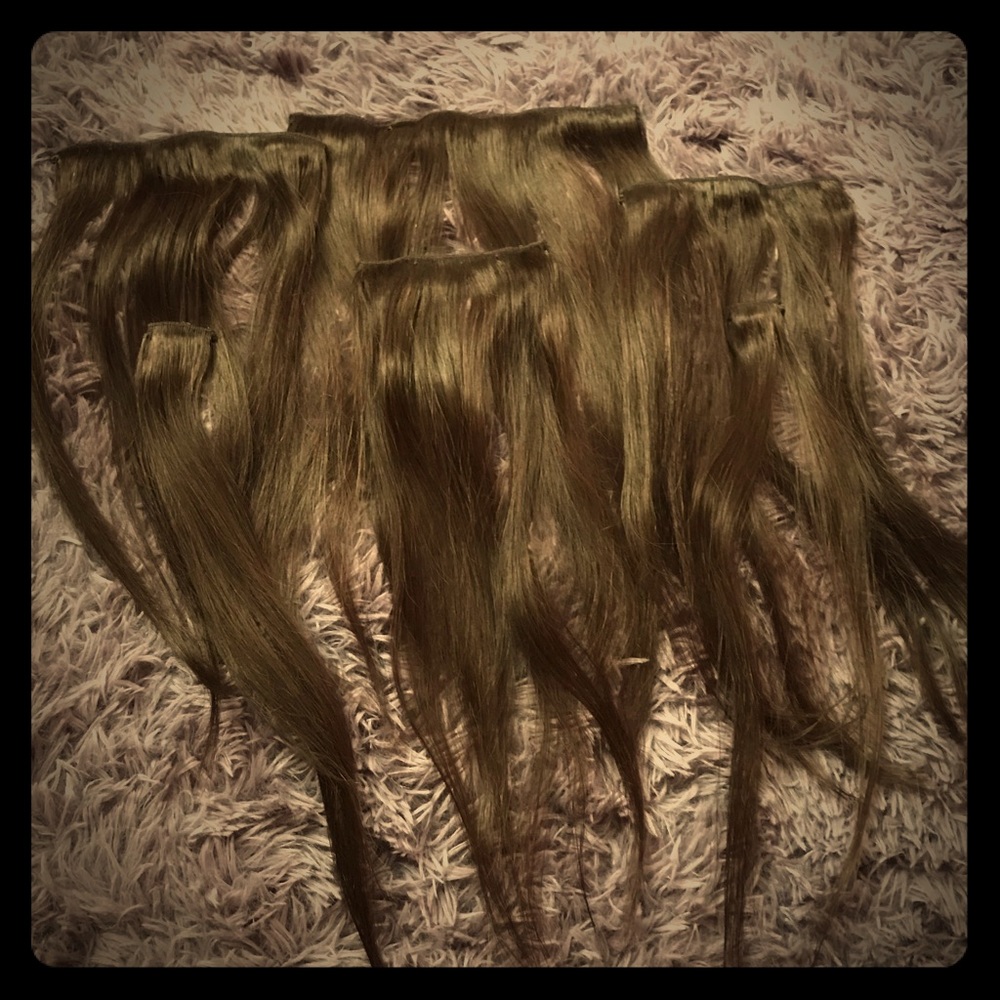 Dark brown hair extensions
